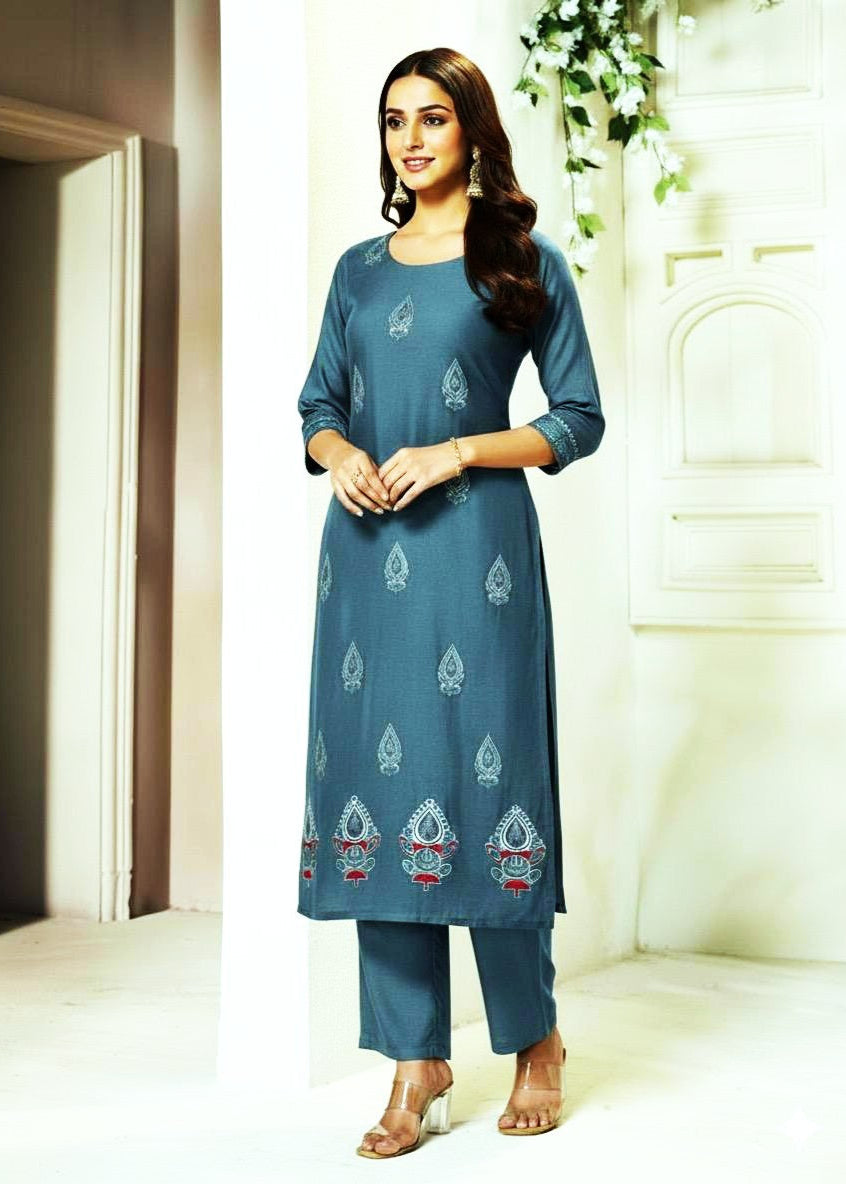 Kurti - Cadet Blue