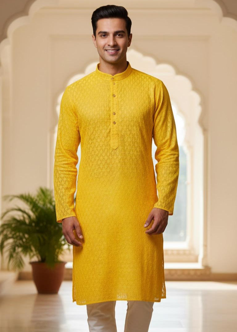 Mens Kurta - Chicken Design