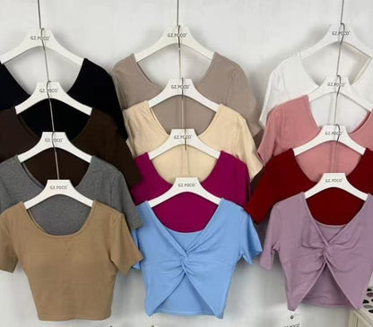 Crop Top Tied back Design - Padded