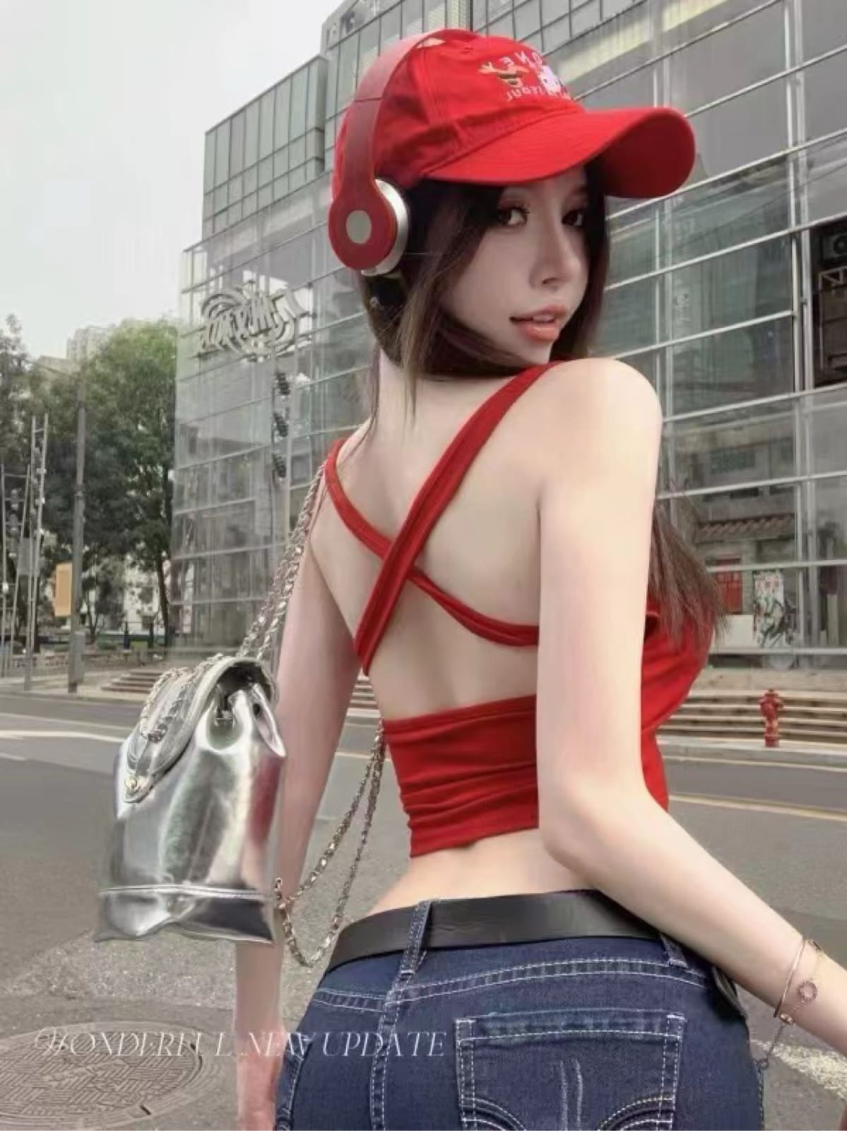 Crop Top (Cross Back Design) - Padded