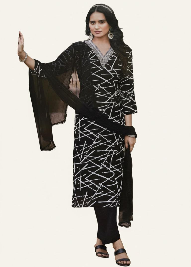 Kurti - Black 3 Piece Set