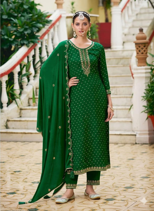 Suit - Pure Chinon Jacquard 3 Piece Set