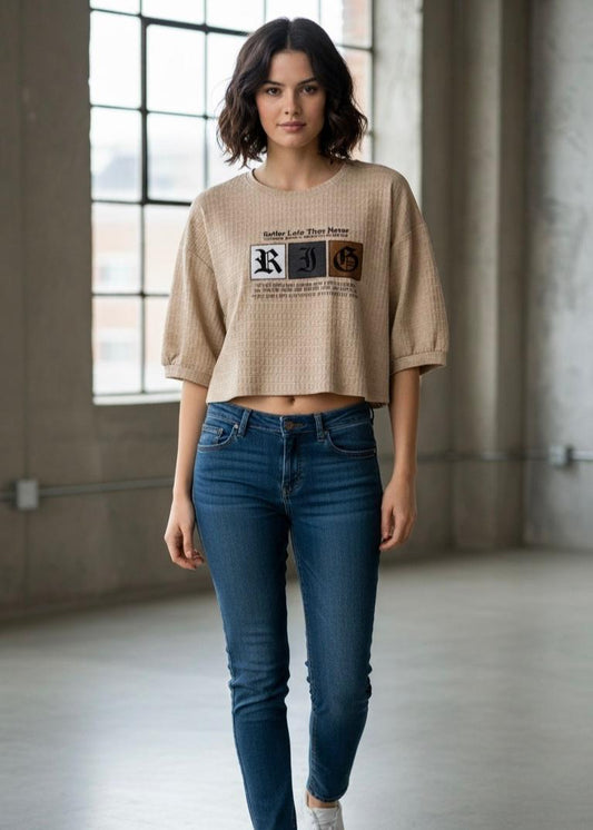 Crop Top - Oversized Sleeve