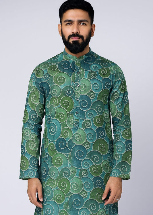 Mens Kurta - Multicolor