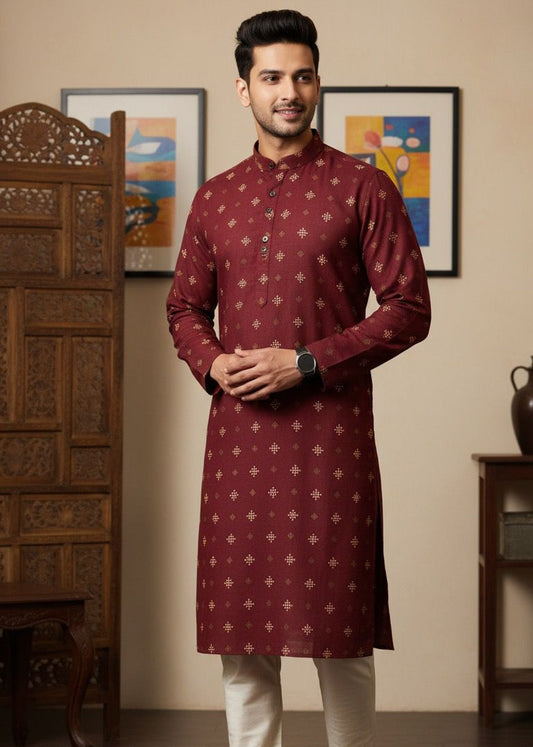 Mens Kurta - Printed