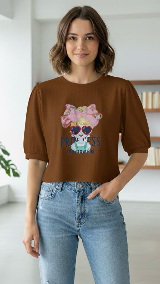 Crop Top - Oversized Sleeve Princess