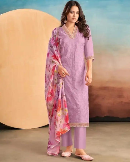 Kurti - Embriodered 3 Piece Set