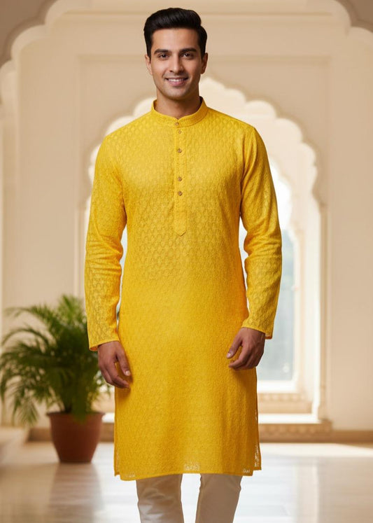 Mens Kurta - Chicken Design
